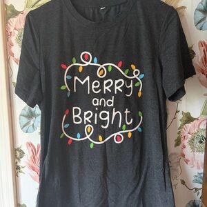 Amazon Women's Short Sleeve Tee - Black with Colorful Print